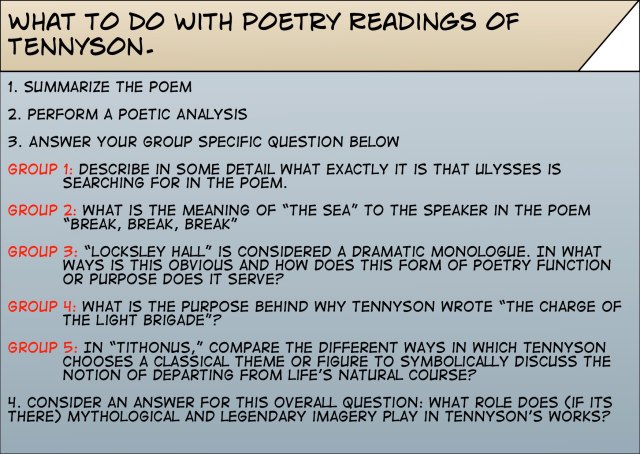 Tennyson Summary and Analysis